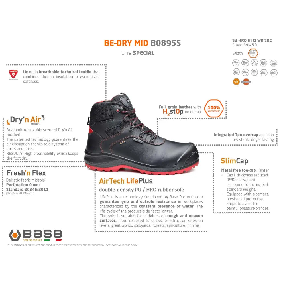 Base Be-Dry Mid/Be-Rock S3 WR CI HI HRO SRC