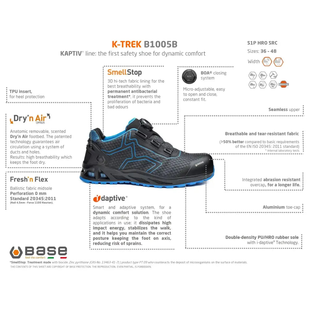 Base K-Jump/ K-Trek/ K-Rush S1P HRO SRC - 42 / Svart/Blå
