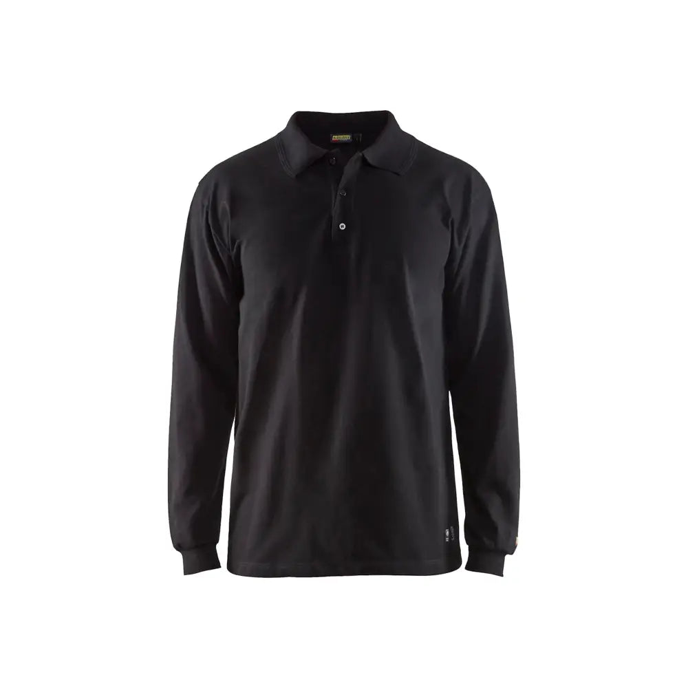 Blåkläder Flamskyddad långärmad piké 33741741 - 6XL / musta