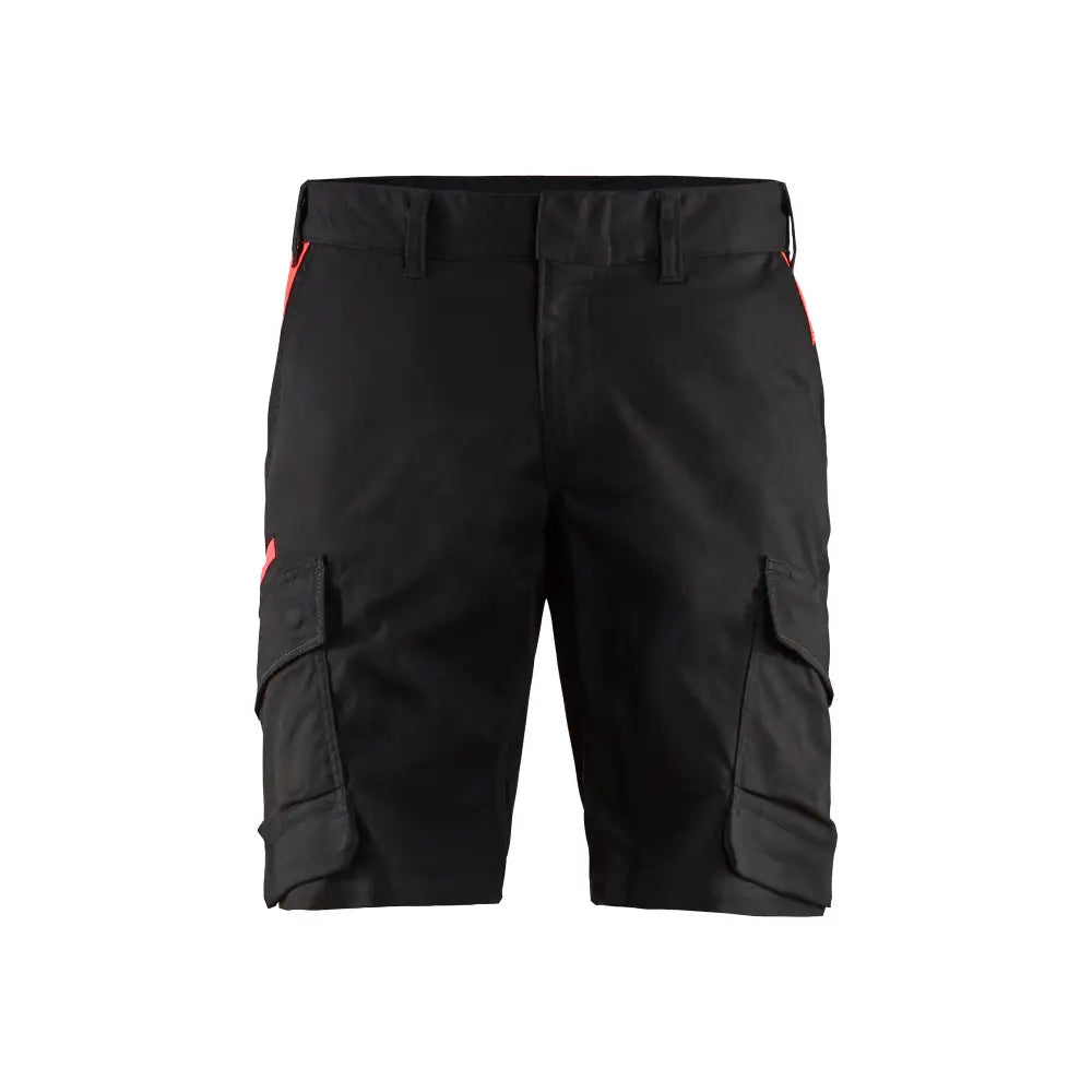 Blåkläder Industrishorts stretch 14461832 - C64 / musta/punainen