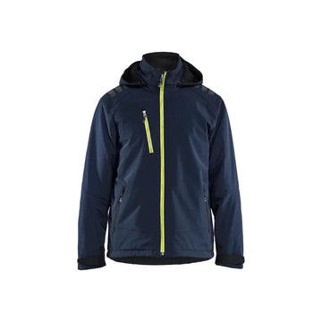 Blåkläder Lättfodrad vinterjacka softshell 47502513 - M / Tumma mariininsininen/Huomiokeltainen