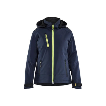 Blåkläder Lättfodrad vinterjacka softshell dam 47512513 - XS / Tumma mariininsininen/Huomiokeltainen