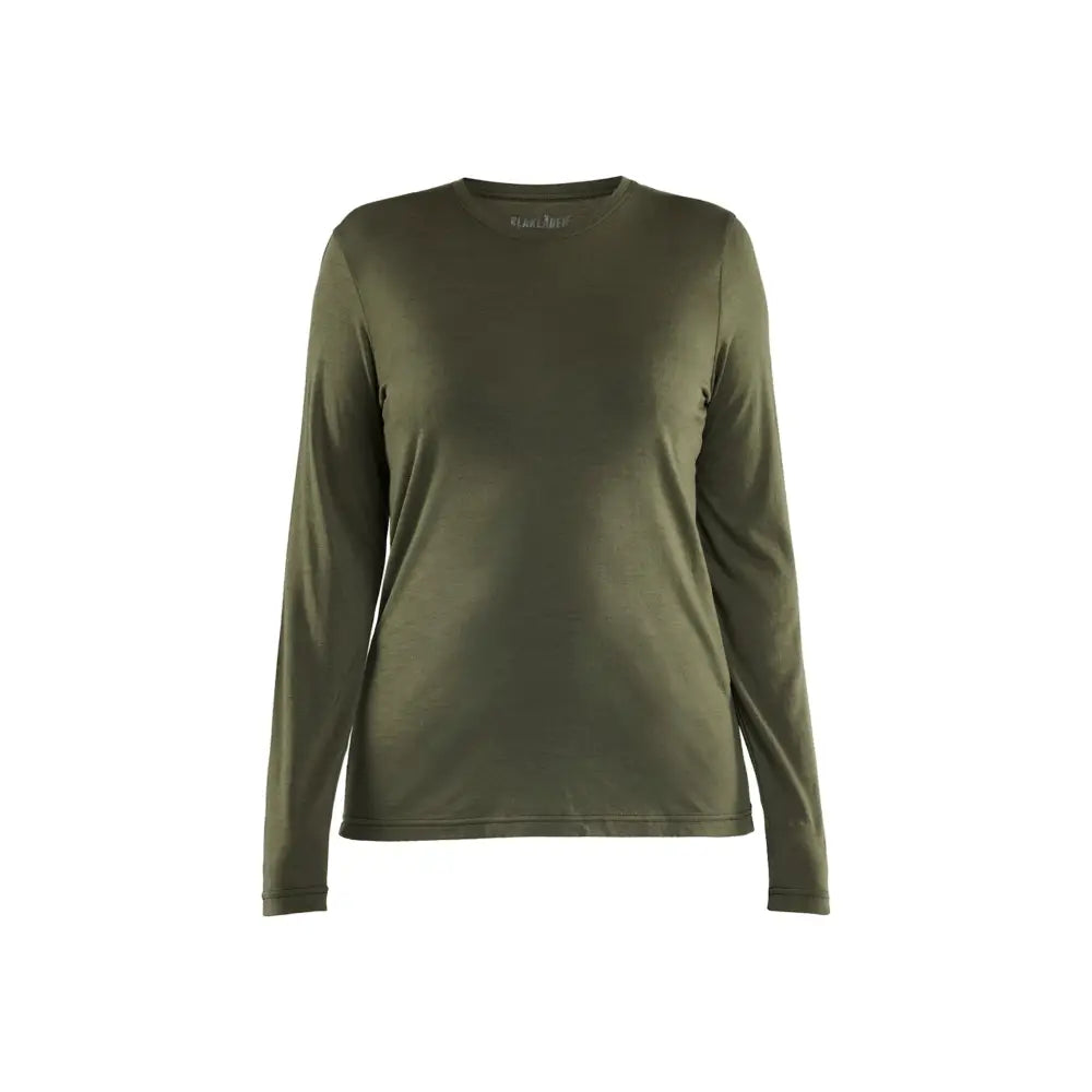 Blåkläder Långärmad t-shirt i merinoull Dam 35391743 - XXL / Metsänvihreä