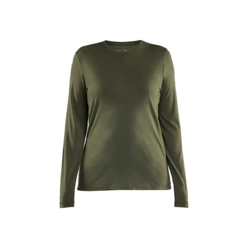 Blåkläder Långärmad t-shirt i merinoull Dam 35391743 - XXL / Metsänvihreä