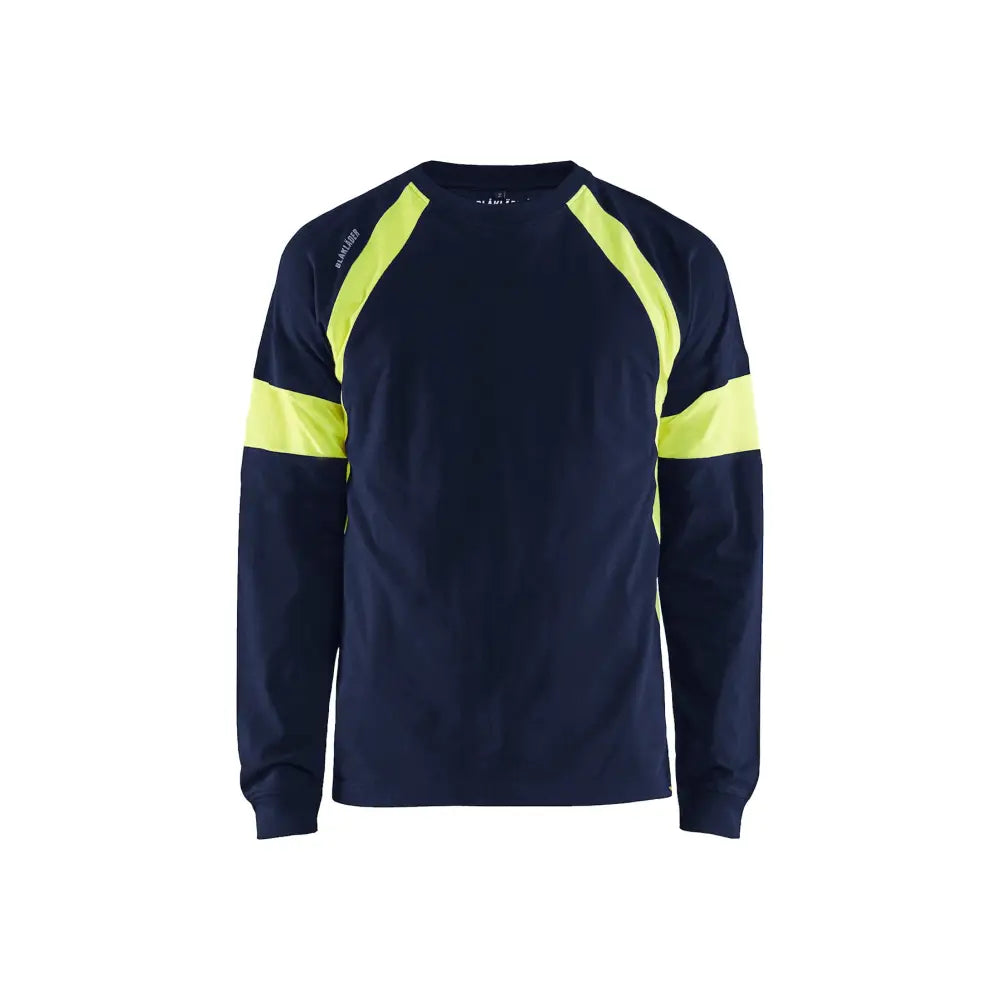 Blåkläder Långärmad t-shirt med varsel 35201030 - XS / Mariininsininen/Huomiokeltainen