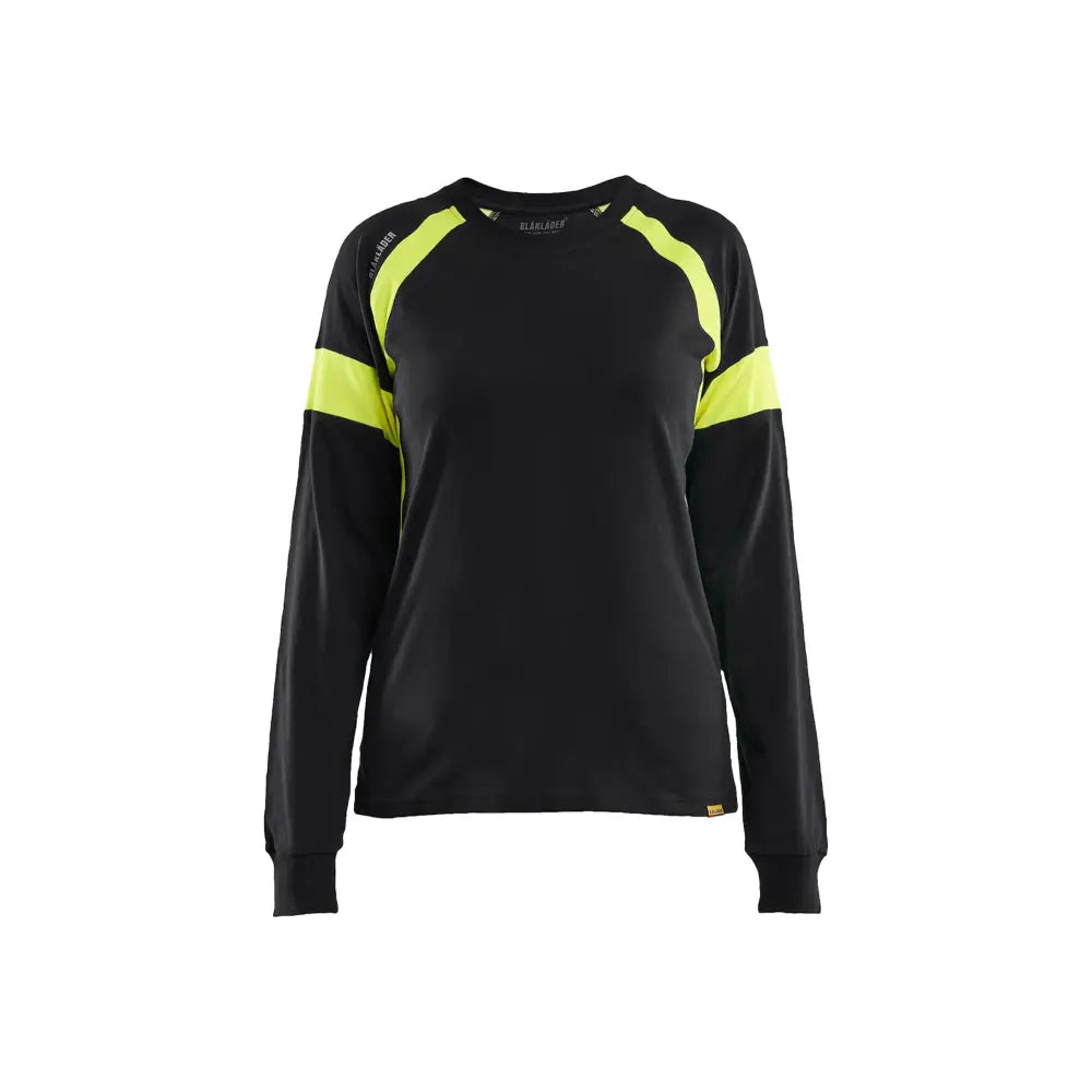 Blåkläder Långärmad T-shirt med Varsel Dam 35211030 - XXXL / Musta/Huomiokeltainen