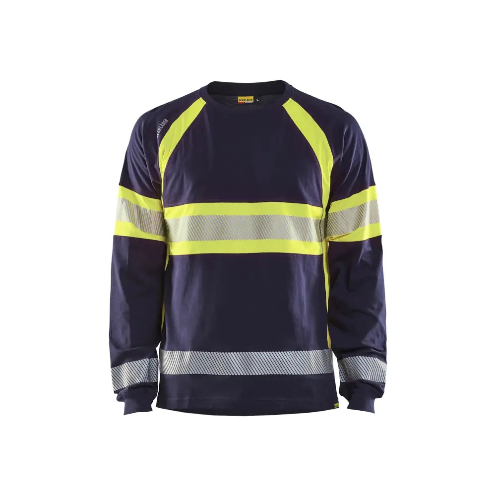 Blåkläder Långärmad T-shirt varsel 35101030 - 6XL / Mariininsininen/Huomiokeltainen