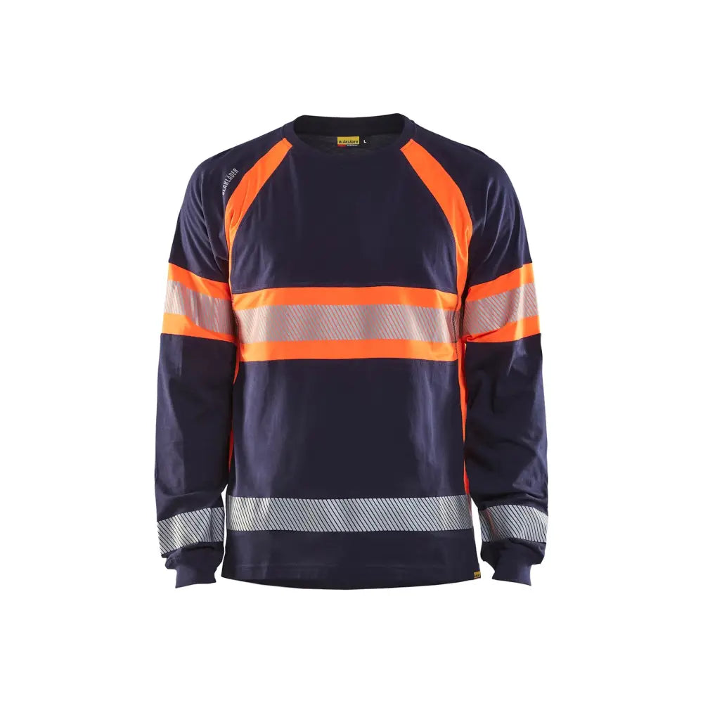 Blåkläder Långärmad T-shirt varsel 35101030 - S / Mariininsininen/Huomio-oranssi