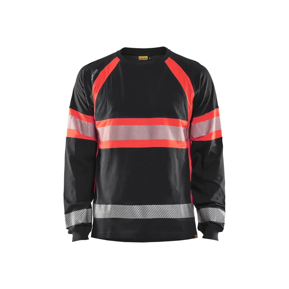Blåkläder Långärmad T-shirt varsel 35101030 - XS / Musta/Huomiopunainen