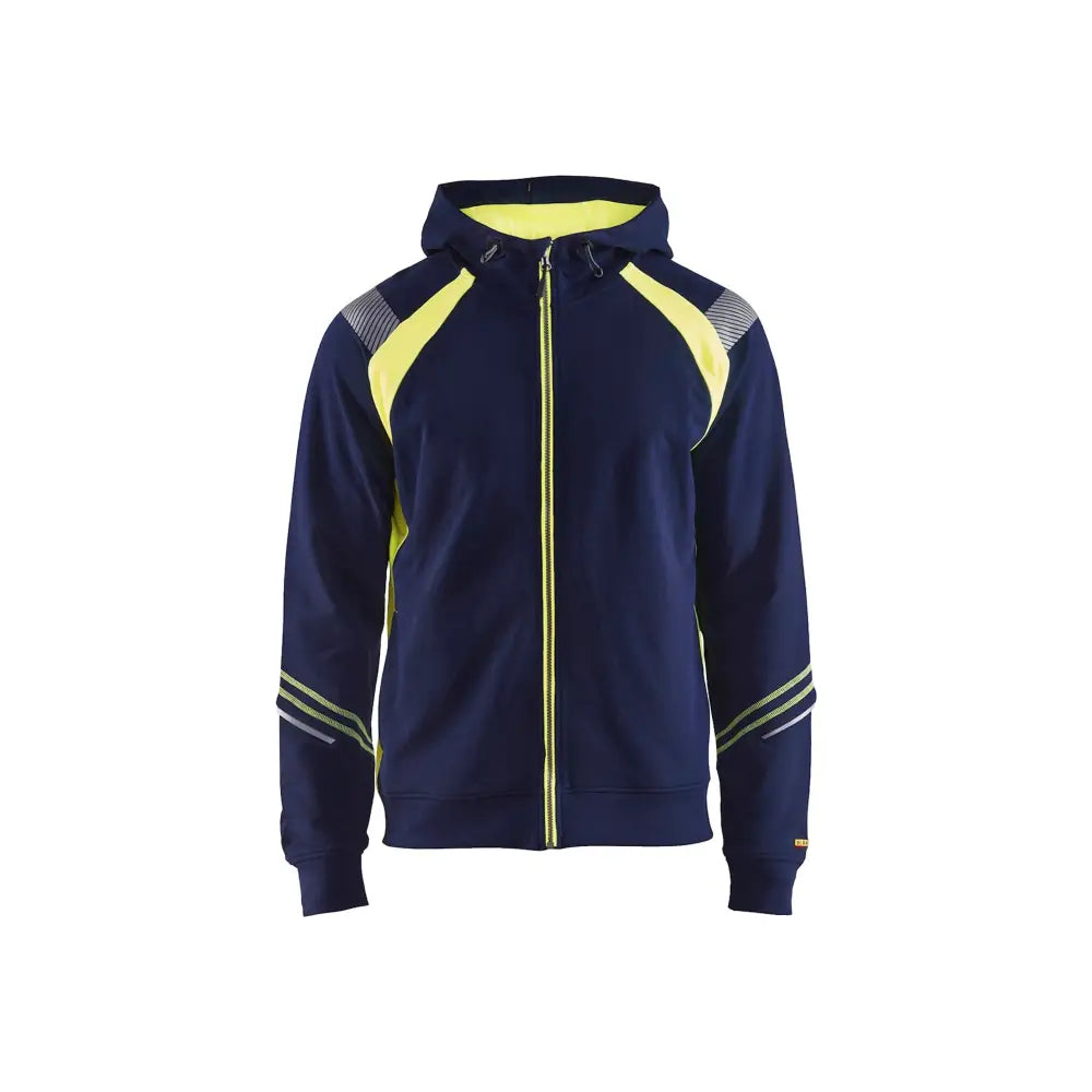 Blåkläder Luvtröja med dragkedja 34331158 - 4XL / Mariininsininen/Huomiokeltainen