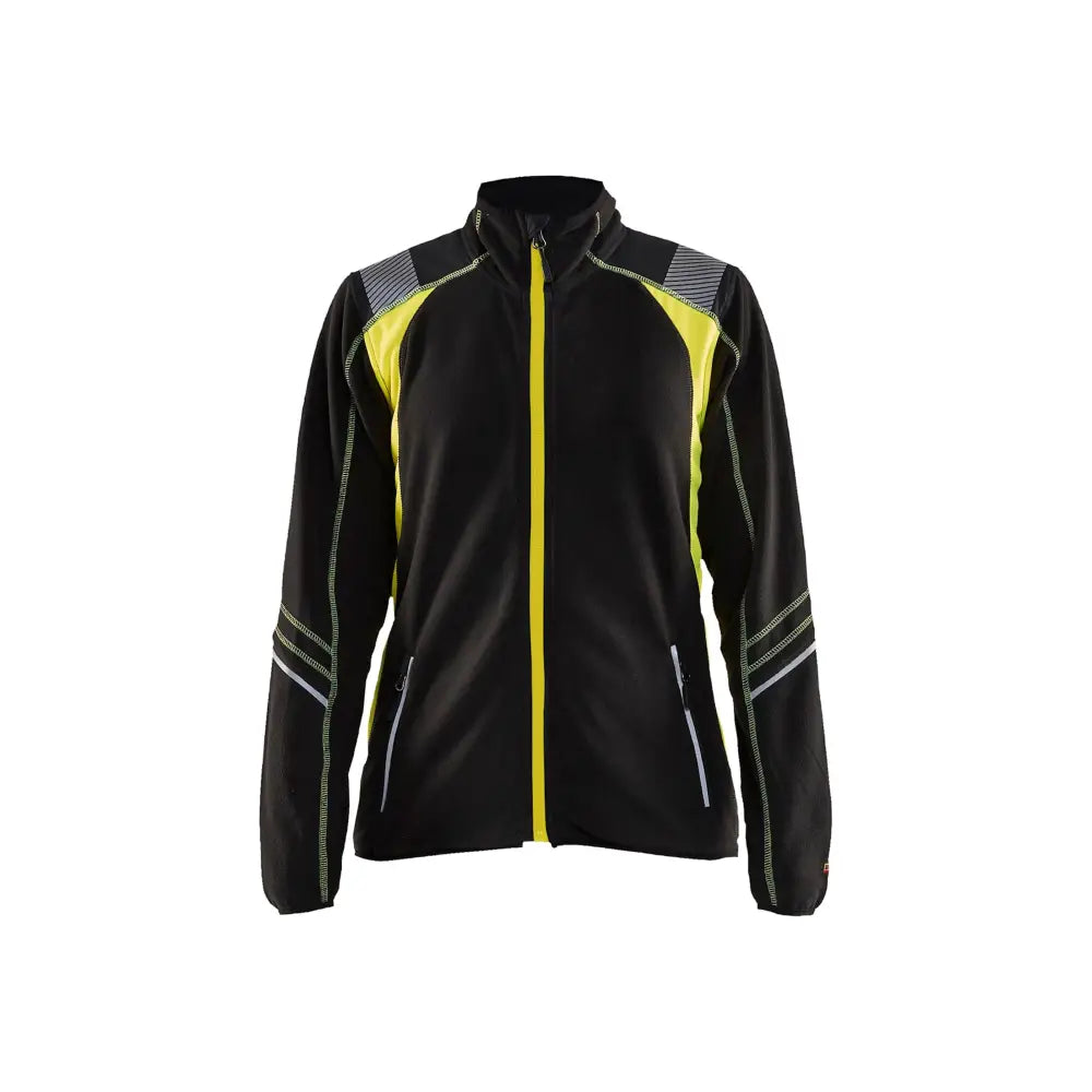 Blåkläder Microfleecejacka dam 49731010 - XS / Musta/Huomiokeltainen