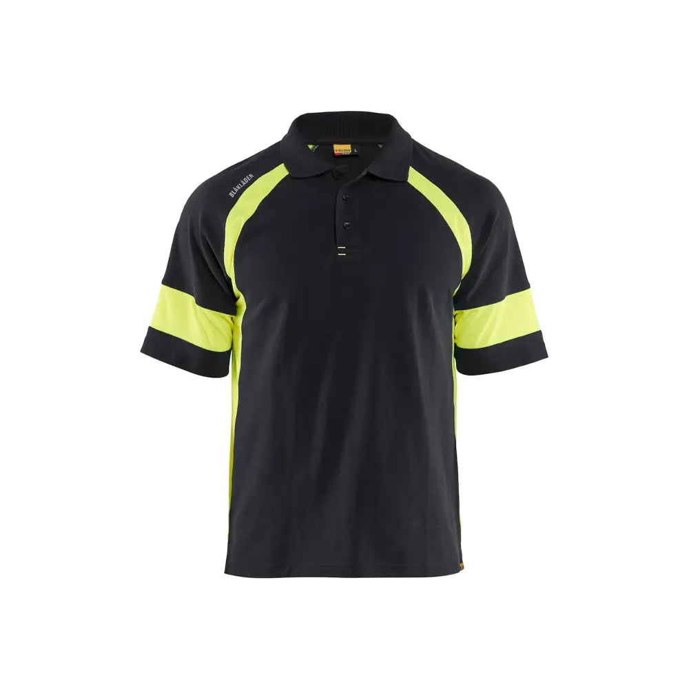Blåkläder Pikétröja med Varsel 35281050 - XS / Musta/Huomiokeltainen