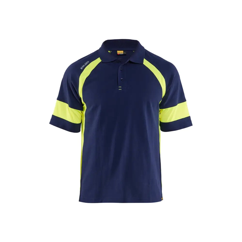 Blåkläder Pikétröja med Varsel 35281050 - XXL / Mariininsininen/Huomiokeltainen