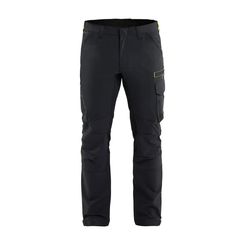 Blåkläder Servicebyxa 4-vägsstretch 14221645 - D84 / Musta/Huomiokeltainen