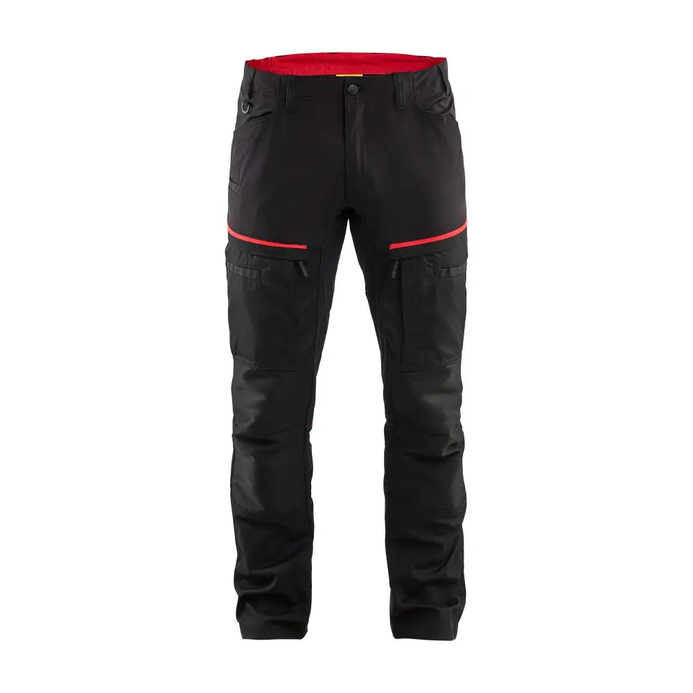 Blåkläder Servicebyxa med stretch 14561845 - C50 / musta/punainen