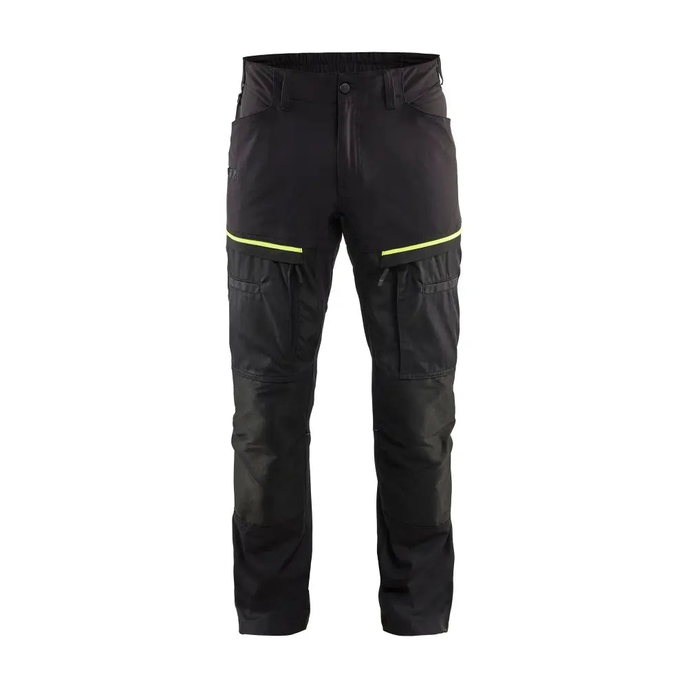 Blåkläder Servicebyxa med stretch 14561845 - D120 / Musta/Huomiokeltainen