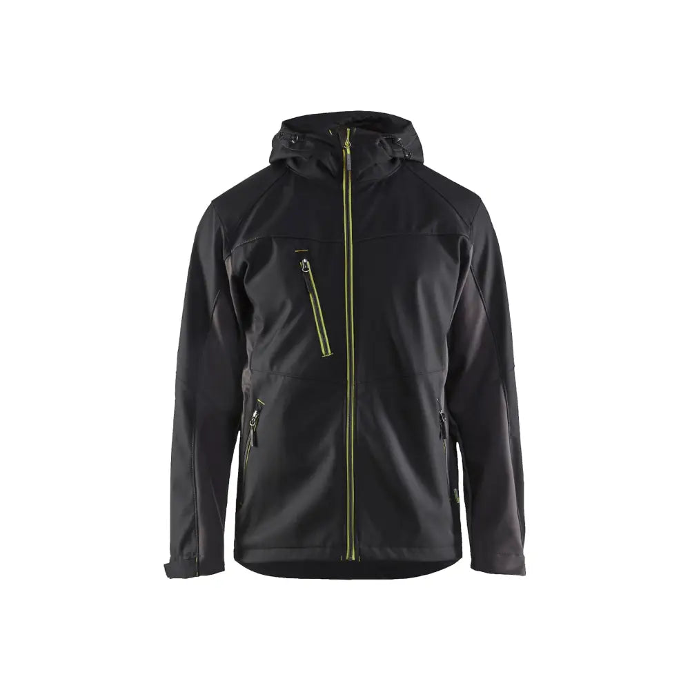 Blåkläder Softshelljacka med luva 47532516 - 4XL / Musta/Huomiokeltainen