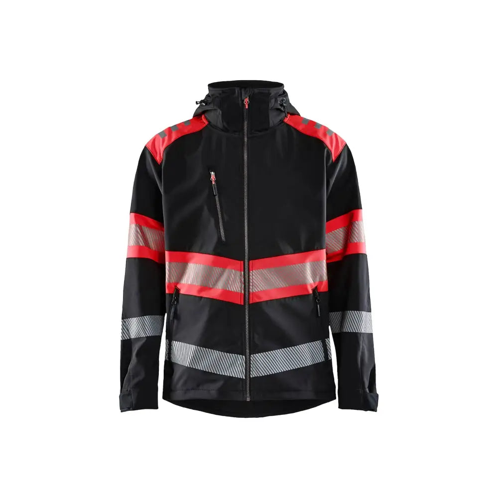 Blåkläder Softshelljacka Varsel 44942513 - 4XL / Musta/Huomiopunainen