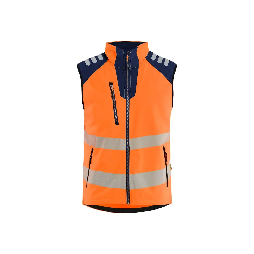 Blåkläder Softshellväst varsel 30912513 - XS / Huomio-oranssi/Mariininsininen