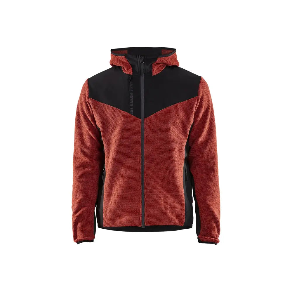 Blåkläder Stickad Jacka med Softshell 59402536 - 4XL / Ruosteenpunainen/Musta