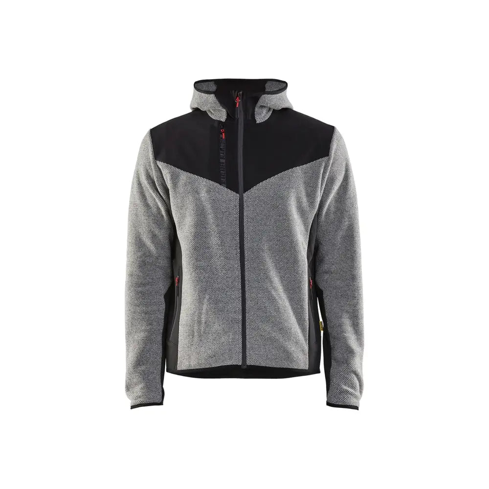 Blåkläder Stickad Jacka med Softshell 59402536 - 4XL / Meleerattu harmaa/Musta