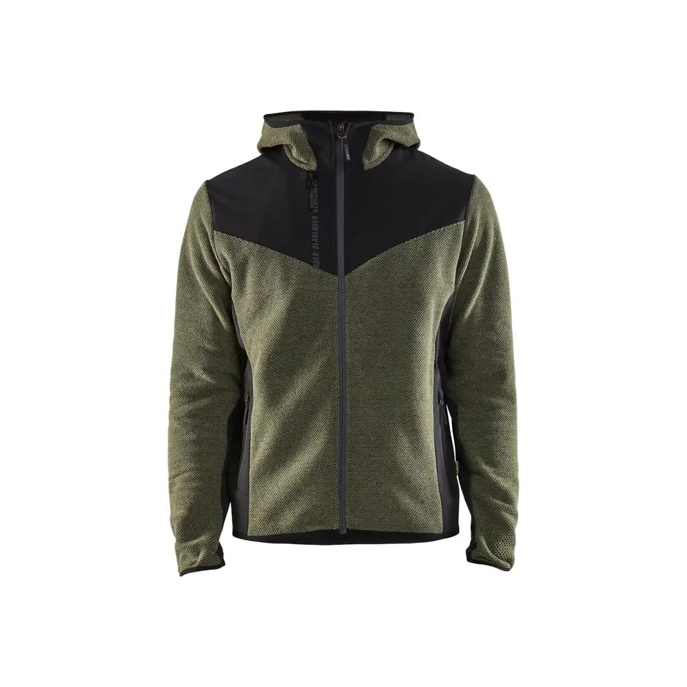 Blåkläder Stickad Jacka med Softshell 59402536 - S / Sammaleenvihreä/Musta