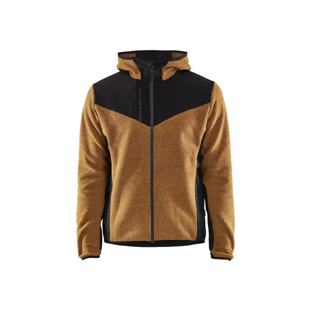 Blåkläder Stickad Jacka med Softshell 59402536 - XS / Sinapinkeltainen/Musta