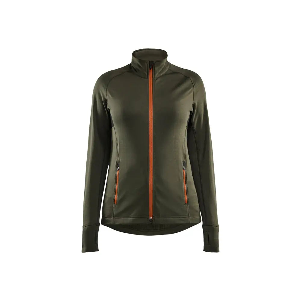 Blåkläder STRIKER Fleecejacka Dam 47452539 - S / Metsän vihreä/Ruosteenpunainen
