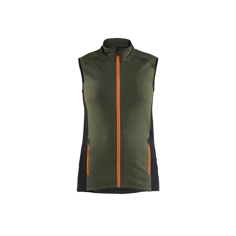 Blåkläder STRIKER fleeceväst dam 47462539 - XL / Metsän vihreä/Ruosteenpunainen
