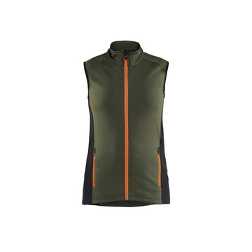 Blåkläder STRIKER fleeceväst dam 47462539 - XL / Metsän vihreä/Ruosteenpunainen