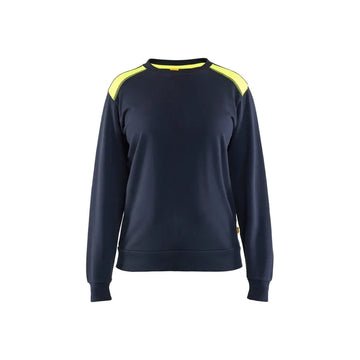 Blåkläder Sweatshirt Dam 34081158 - XXL / Tumma mariininsininen/Huomiokeltainen