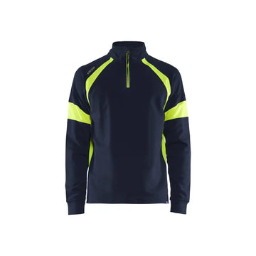 Blåkläder Sweatshirt med varsel 35501158 - S / Mariininsininen/Huomiokeltainen
