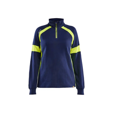 Blåkläder Sweatshirt med Varsel Dam 35661158 - S / Mariininsininen/Huomiokeltainen