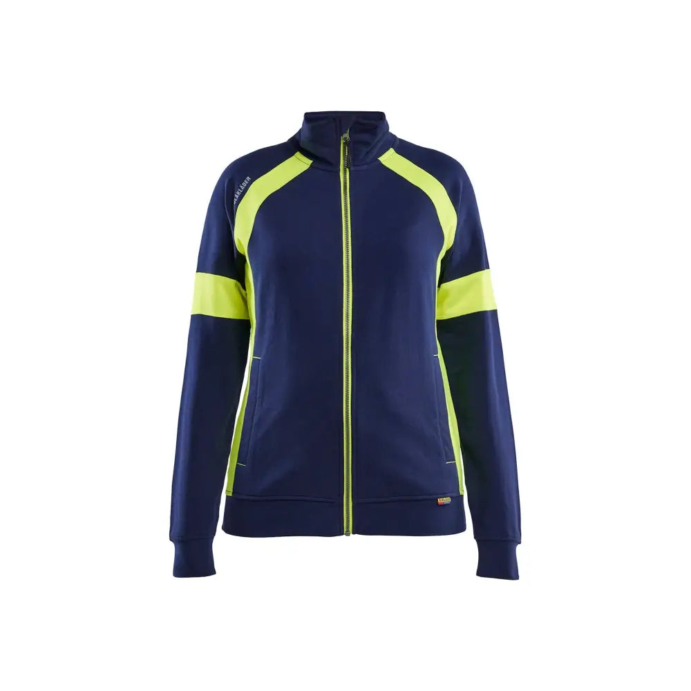 Blåkläder Sweatshirt med Varsel Full Zip Dam 35681158 - M / Mariininsininen/Huomiokeltainen