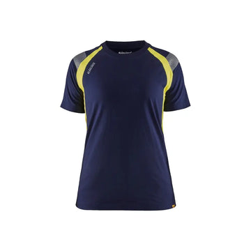 Blåkläder T-shirt Dam 34021030 - S / Mariininsininen/Huomiokeltainen