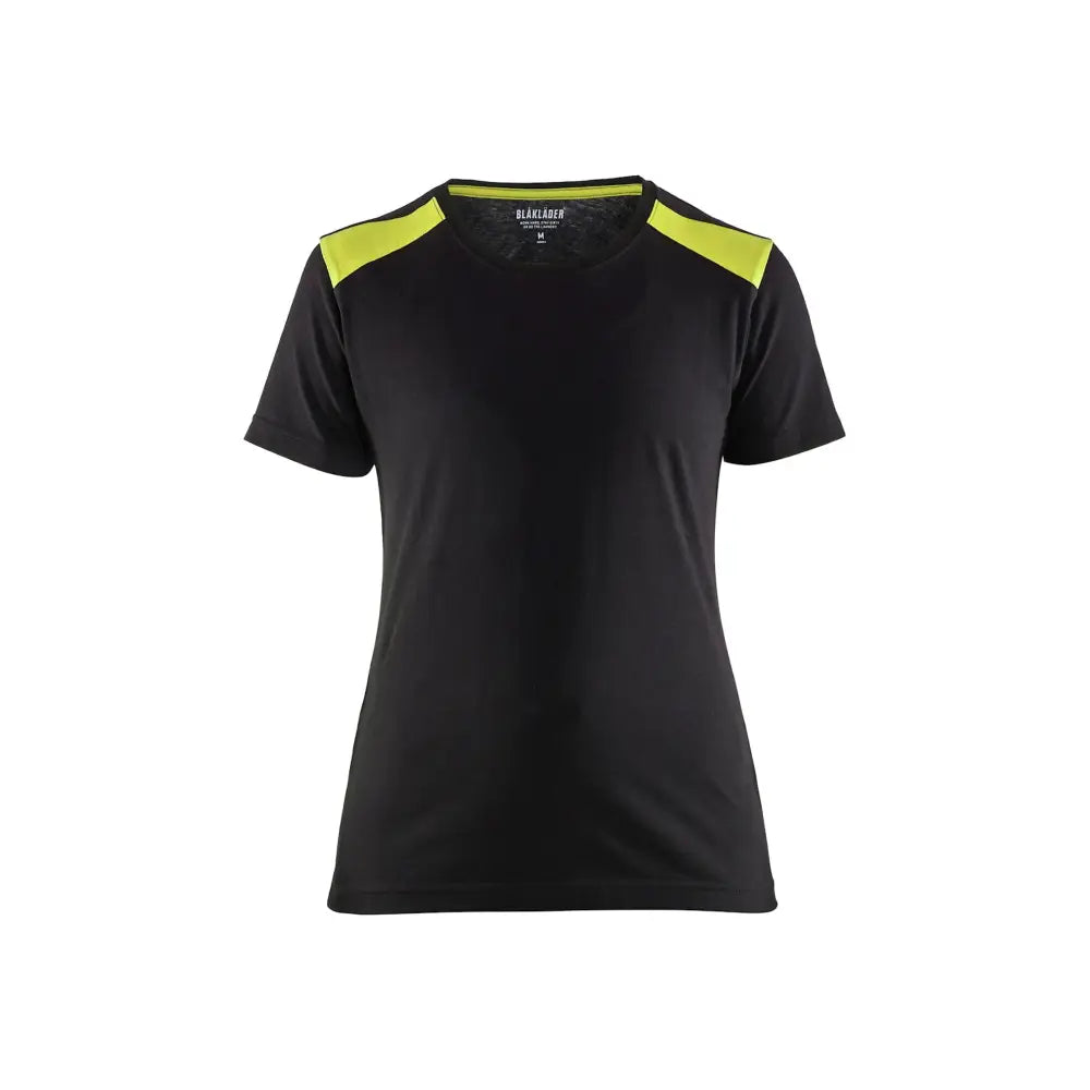 Blåkläder T-shirt Dam 34791042 - M / Musta/Huomiokeltainen