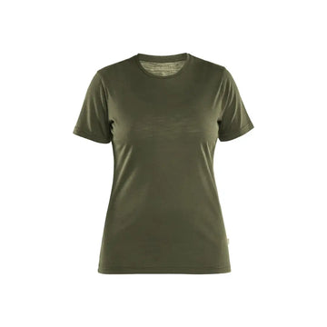 Blåkläder T-shirt i merinoull Dam 35371743 - S / Metsänvihreä