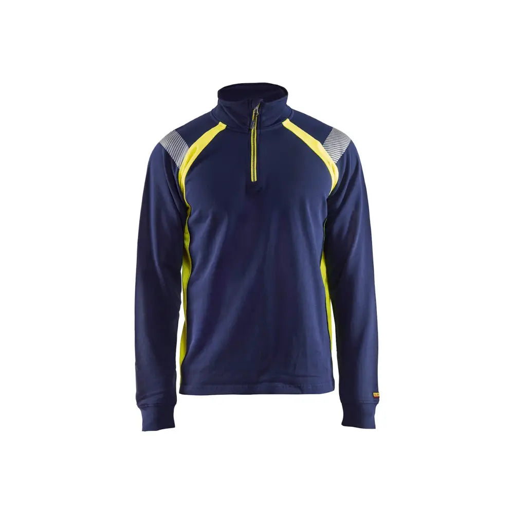 Blåkläder Tröja halfzip 34321158 - XL / Mariininsininen/Huomiokeltainen