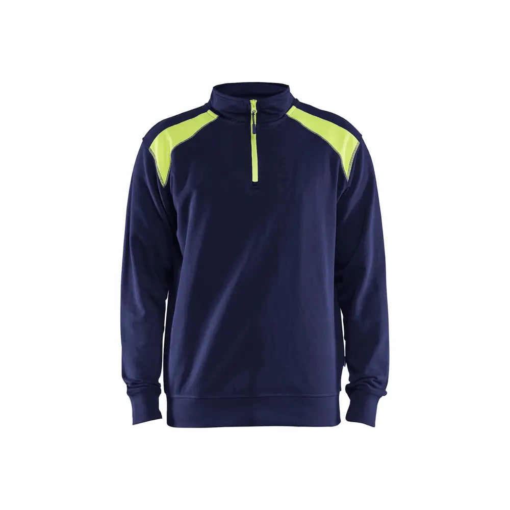 Blåkläder Tröja med krage 33531158 - 4XL / Mariininsininen/Huomiokeltainen
