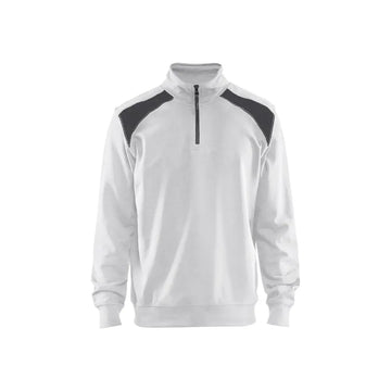 Blåkläder Tröja med krage 33531158 - XL / Valkoinen/Tummanharmaa