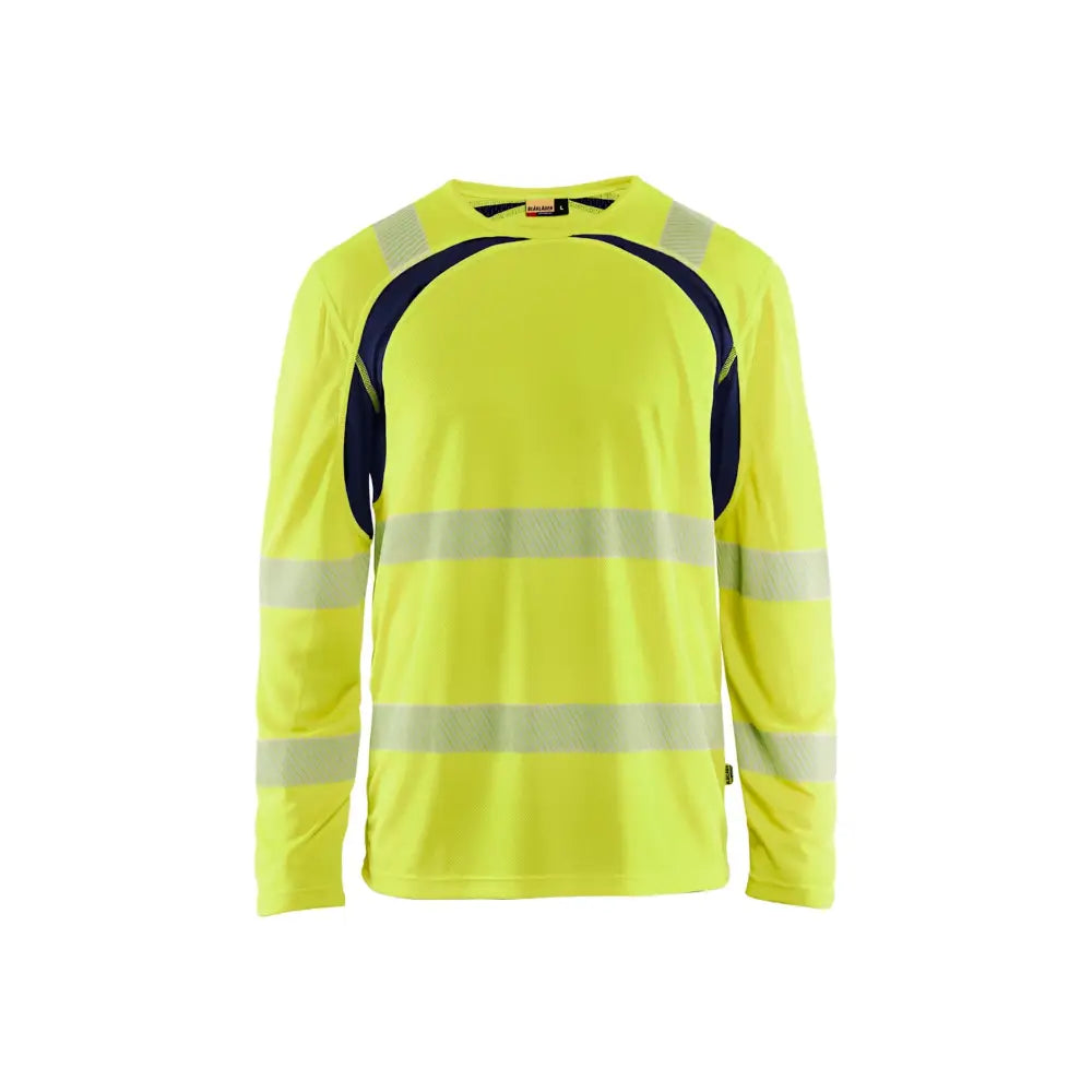 Blåkläder UV-skyddad Långärmad T-shirt Varsel 35991013 - XL / Huomiokeltainen/Mariininsininen