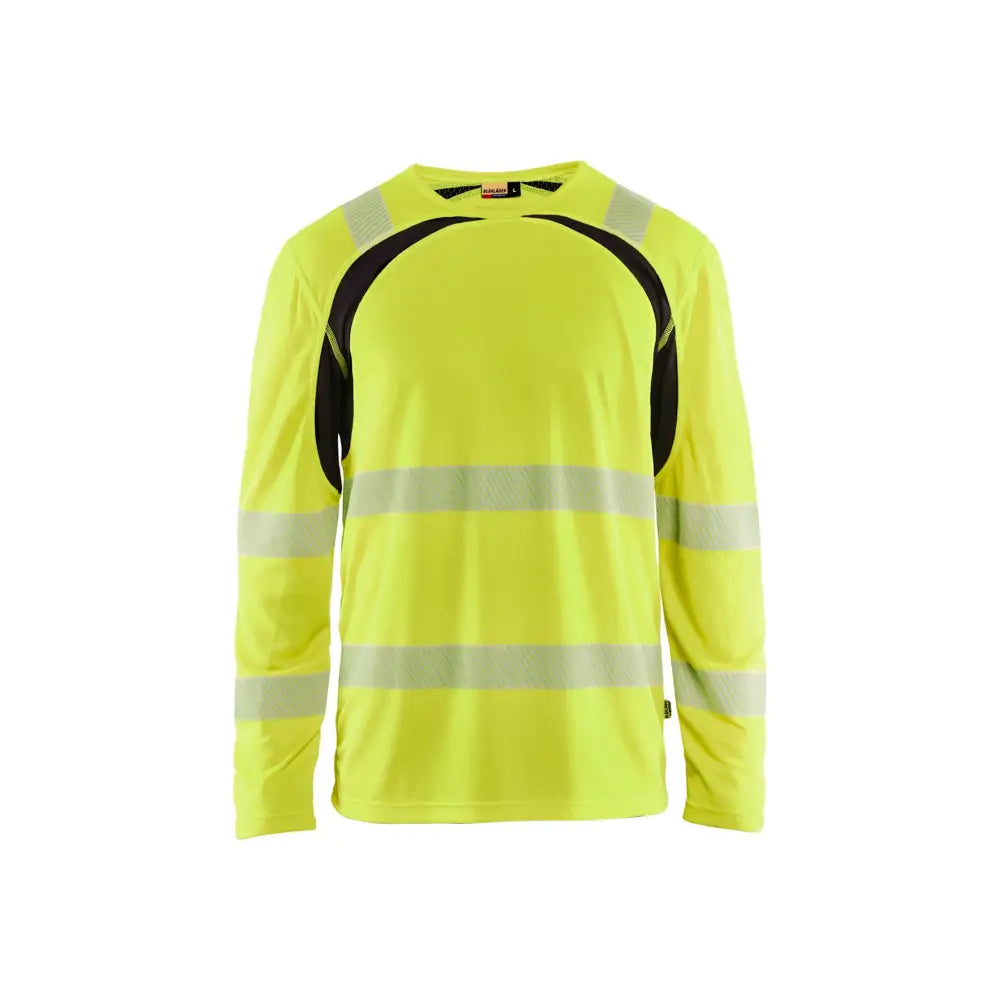 Blåkläder UV-skyddad Långärmad T-shirt Varsel 35991013 - XS / Huomiokeltainen/Musta