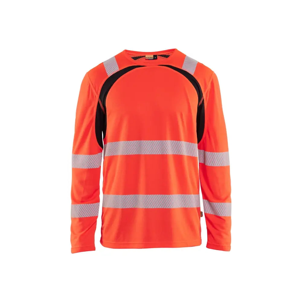Blåkläder UV-skyddad Långärmad T-shirt Varsel 35991013 - XXXL / Huomiopunainen/Musta