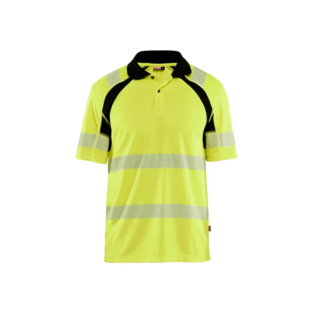 Blåkläder UV-skyddad Pikétröja Varsel 35951013 - XXXL / Huomiokeltainen/Musta