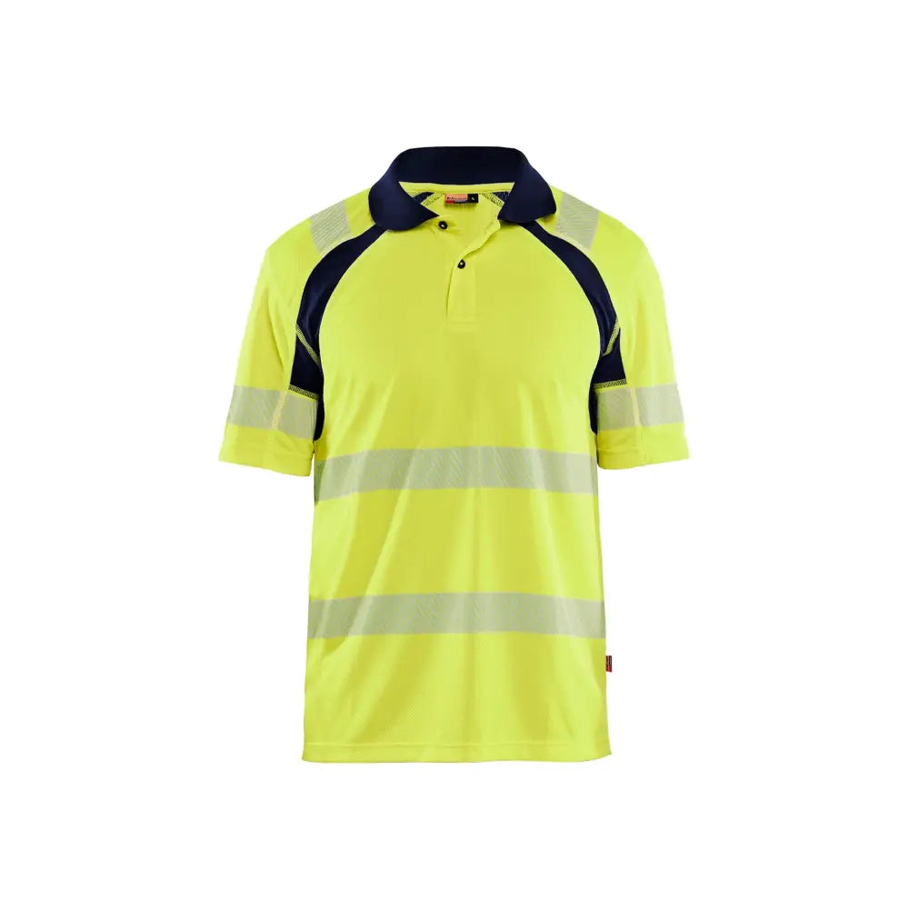 Blåkläder UV-skyddad Pikétröja Varsel 35951013 - XXXL / Huomiokeltainen/Mariininsininen