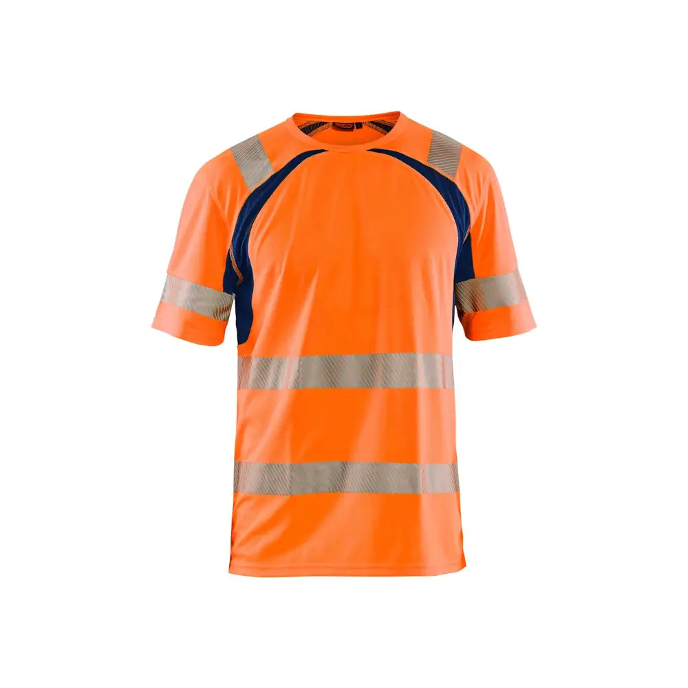 Blåkläder UV-skyddad T-shirt Varsel 33971013 - L / Huomio-oranssi/Mariininsininen