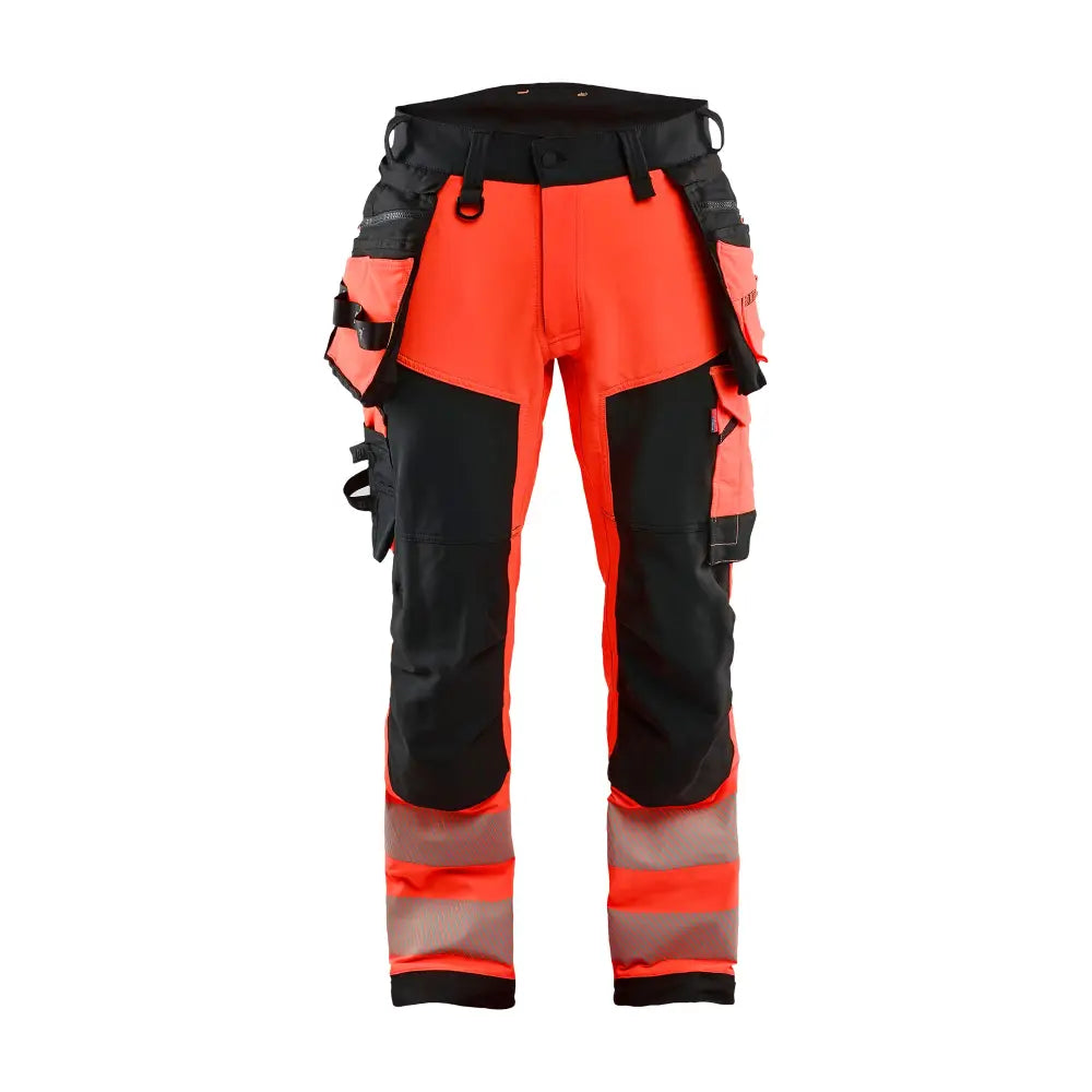 Blåkläder Varselbyxa 4-vägsstretch 11221648 - C52 / Huomiopunainen/Musta