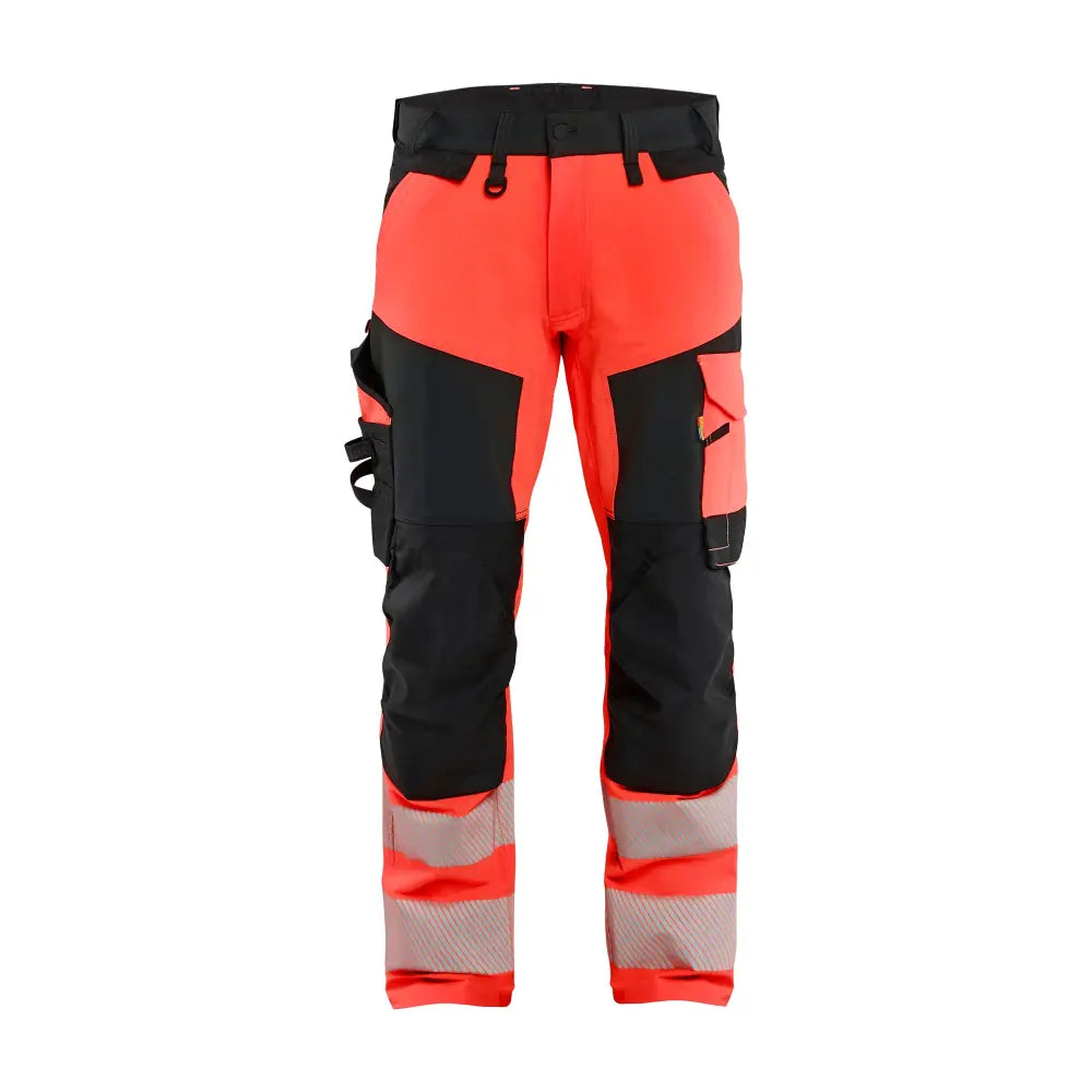 Blåkläder Varselbyxa 4-vägsstretch 11241648 - C50 / Huomiopunainen/Musta
