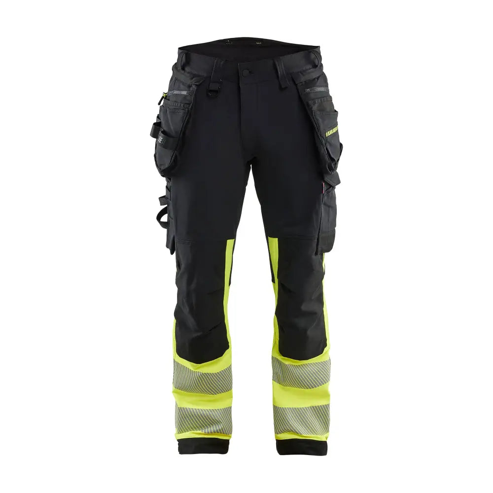 Blåkläder Varselbyxa 4-vägsstretch 11251648 - C148 / Musta/Huomiokeltainen