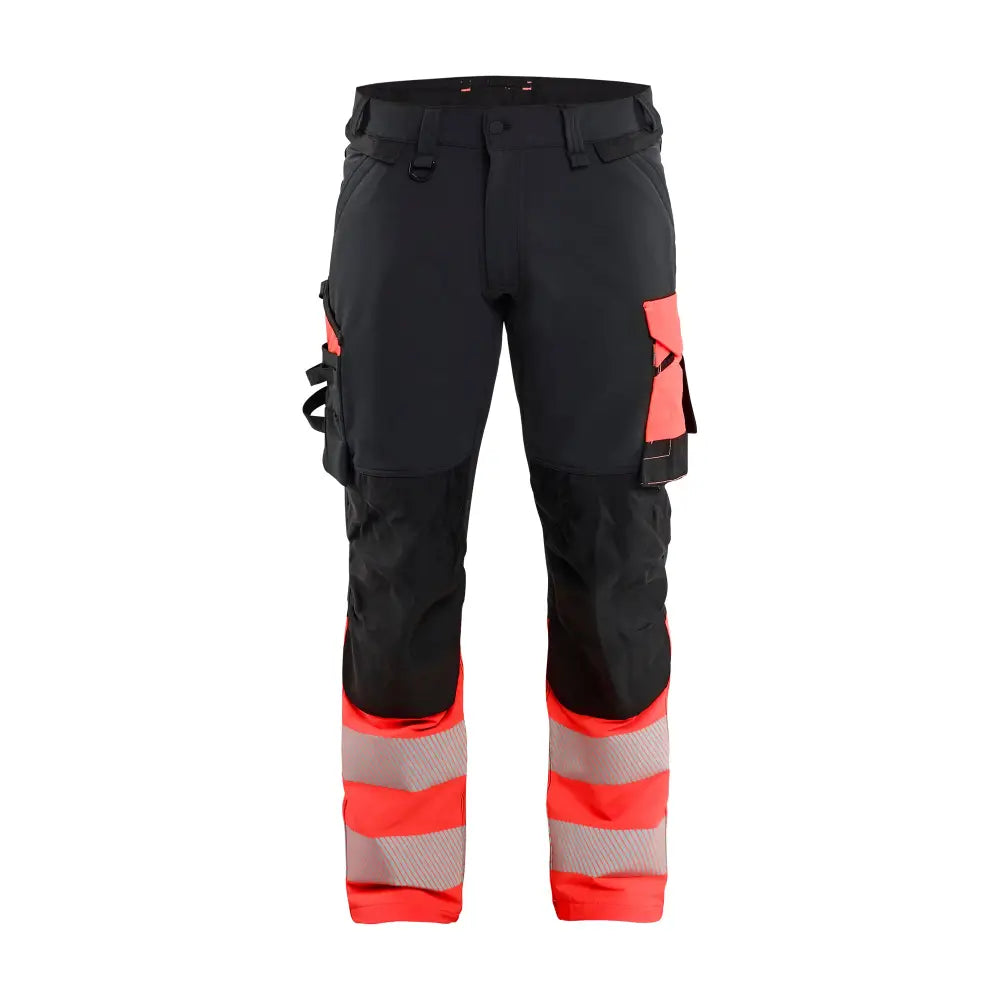 Blåkläder Varselbyxa 4-vägsstretch 11261648 - D104 / Musta/Huomiopunainen